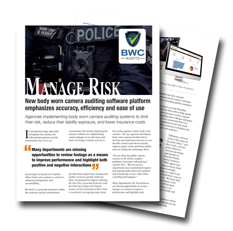 BWC Audits Body Worn Camera Audit Software for Police Departments